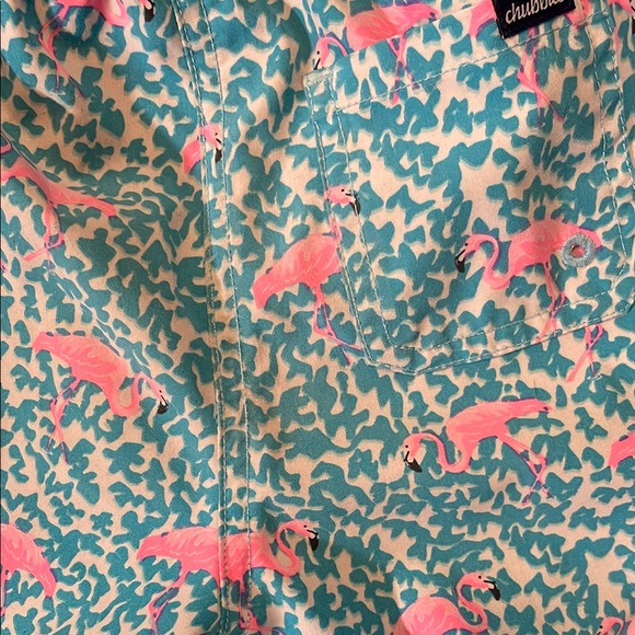 Chubbies Teal and Pink Flamingo Swim Shorts kids size 5 - Picture 4 of 8